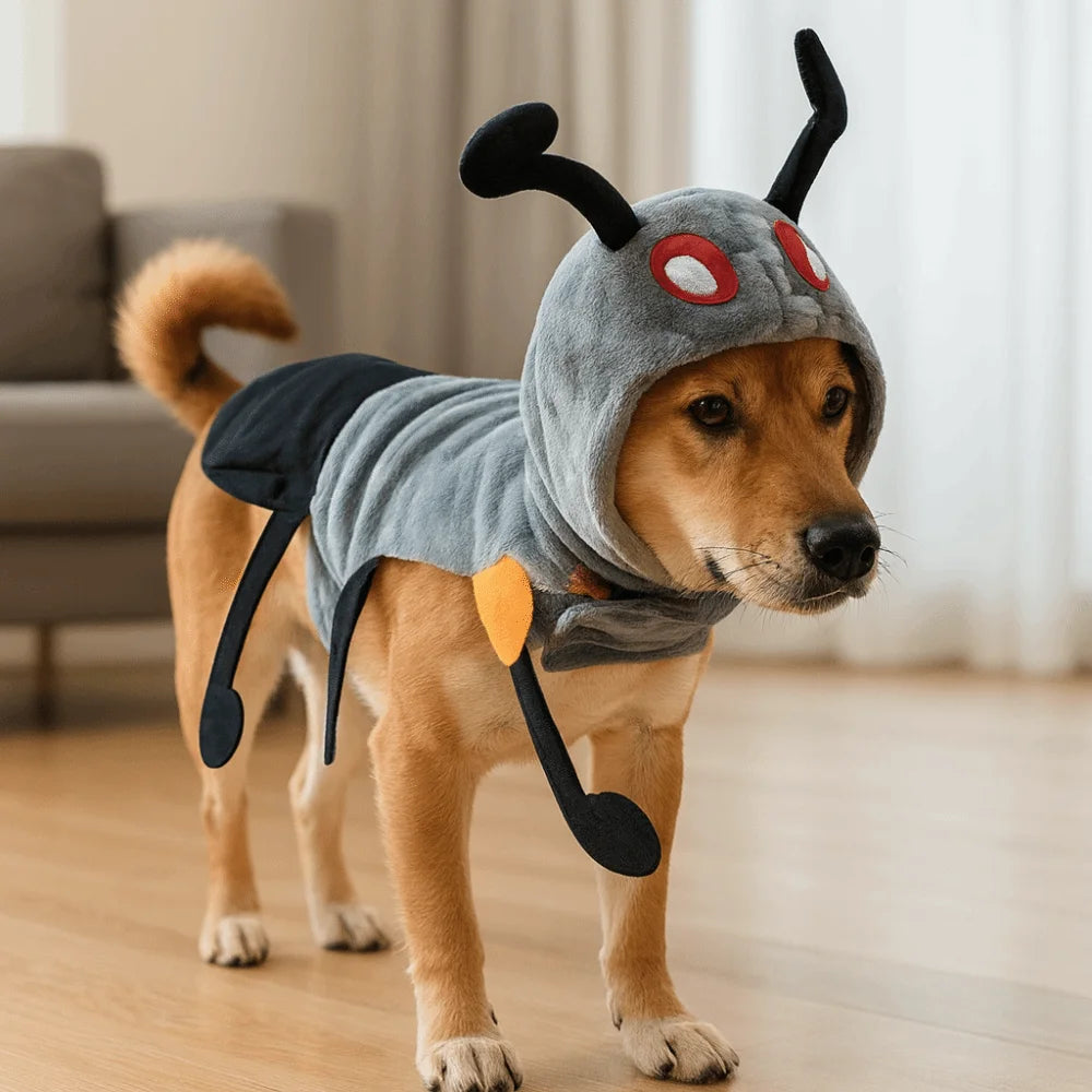 Cute Simulation Ant Costume Ant Shaped Adjustable Pet Ant Headgear Warm with Cap Cat Cosplay Clothes Cosplay Events Festive Paws