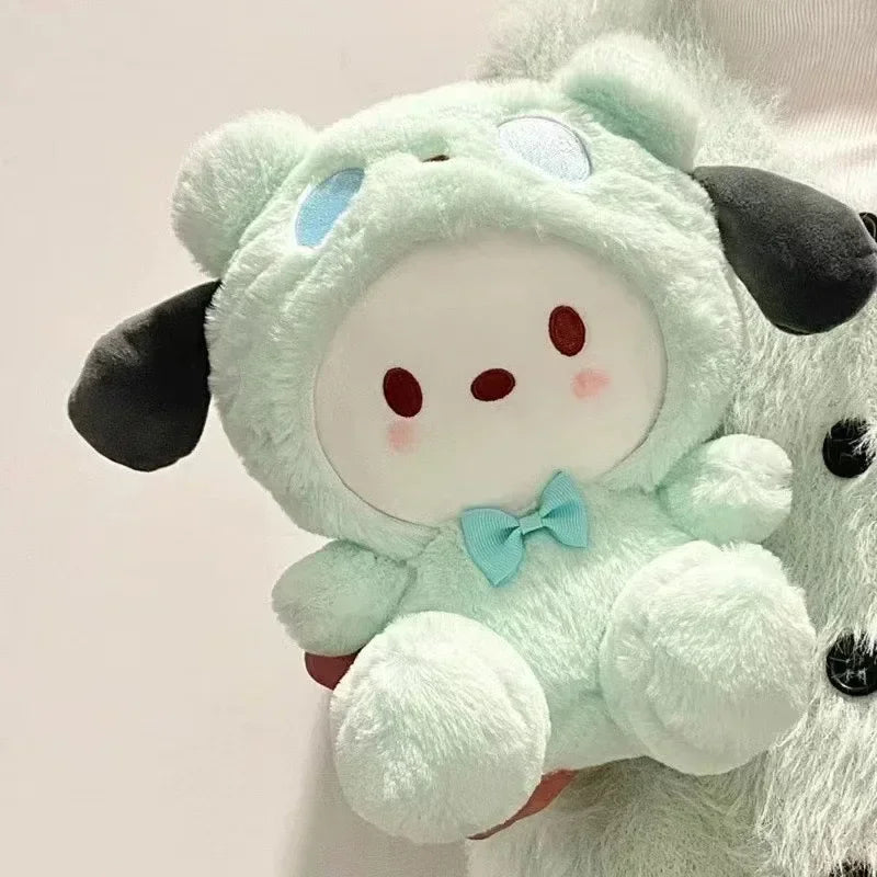 -2026 New Kawaii 25cm Sanrio Plush Toy Jade Dog Kuromi Dressing Doll Doll Plush Toy Stuffed Animal Patung Dolls Birthday Gift Festive Paws