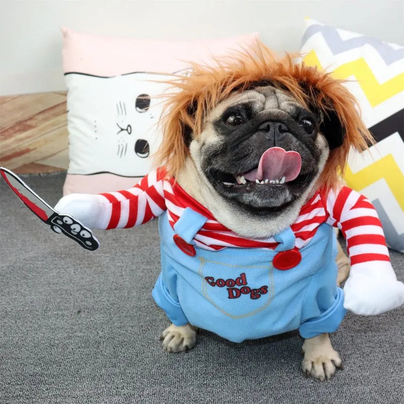 Funny Pet Dog Cosplay Clothes Novelty Puppy Halloween Costumes Sweatshirt Christmas Festival Party Outfit Pet Dress Dog Coat Festive Paws