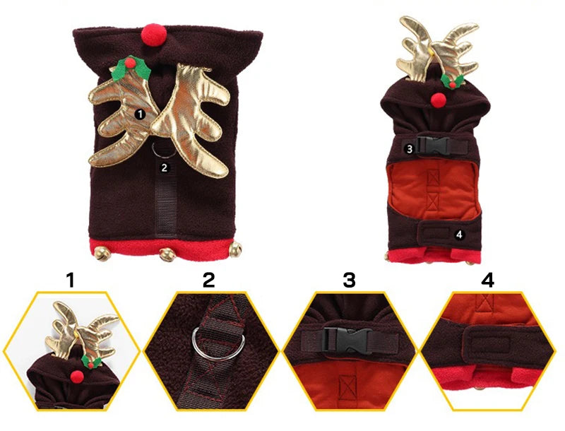 Halloween Christmas Outfits for Small Medium Dogs Cosplay Prince Fancy Yorkshire Cat Clothing Witch Cloak Butterfly Puppy Dress Festive Paws