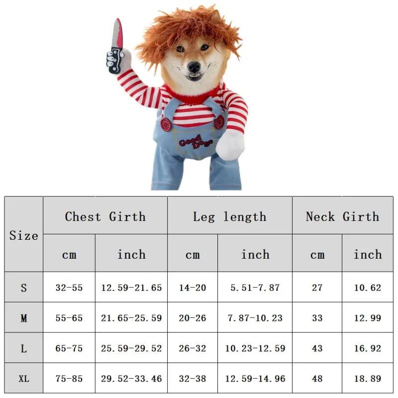Funny Pet Dog Cosplay Clothes Novelty Puppy Halloween Costumes Sweatshirt Christmas Festival Party Outfit Pet Dress Dog Coat Festive Paws