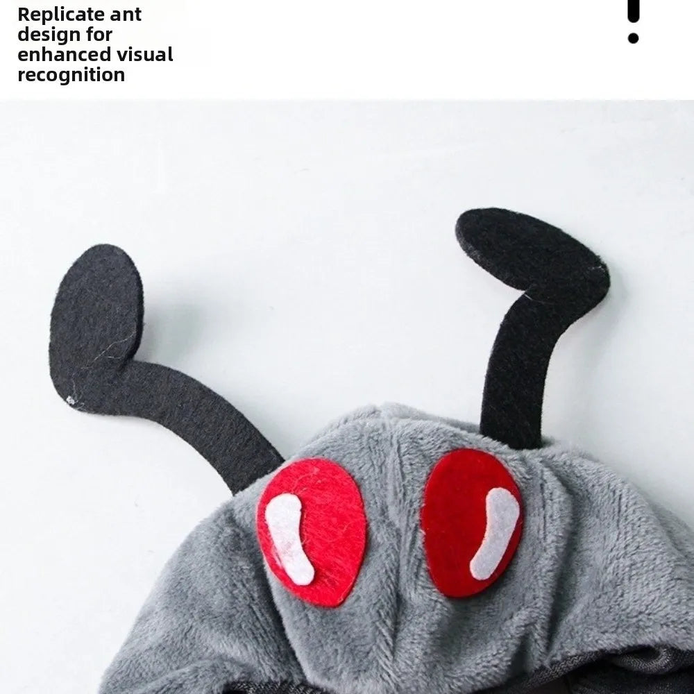 Cute Simulation Ant Costume Ant Shaped Adjustable Pet Ant Headgear Warm with Cap Cat Cosplay Clothes Cosplay Events Festive Paws