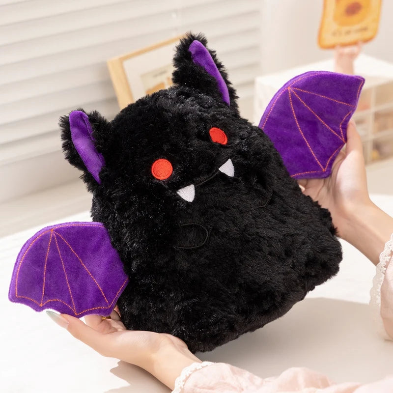 Fun Cute Halloween Orange Pumpkin Plush Toy Pillow Bat Ghost House Vampire Plush Toy Home Decoration Gift For Children Festive Paws