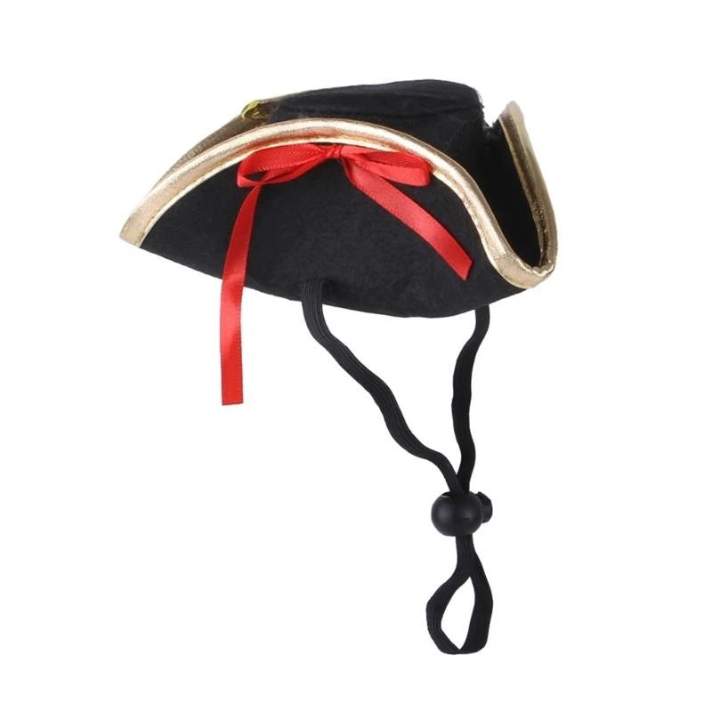 K1AE Christmas Pet Hat Captain Pirate Hat for Dog Dress Up Pet Supplies Festive Paws