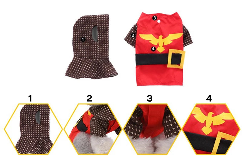 Halloween Christmas Outfits for Small Medium Dogs Cosplay Prince Fancy Yorkshire Cat Clothing Witch Cloak Butterfly Puppy Dress Festive Paws