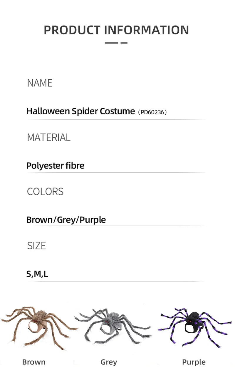 Halloween Dog Cat Clothes Pet Cosplay Funny Spider Costume Halloween Party Costumes for Small Medium Dog Cat Costumes ropa para Festive Paws