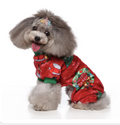 Red Ornament Print Pet Sweater