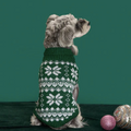 Green Snowflake Pet Sweater