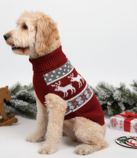 Red Reindeer Pet Sweater