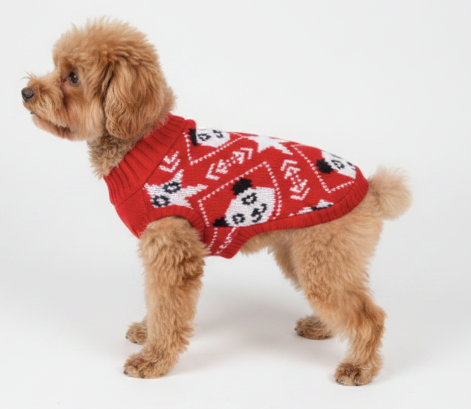 Red Panda Pet Sweater – Holiday Knit