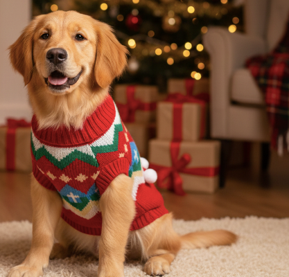 Holiday pattern Christmas Pet Sweater