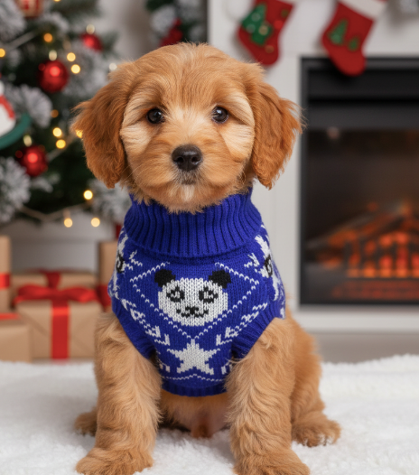 Blue Panda Pet Sweater – Holiday Knit