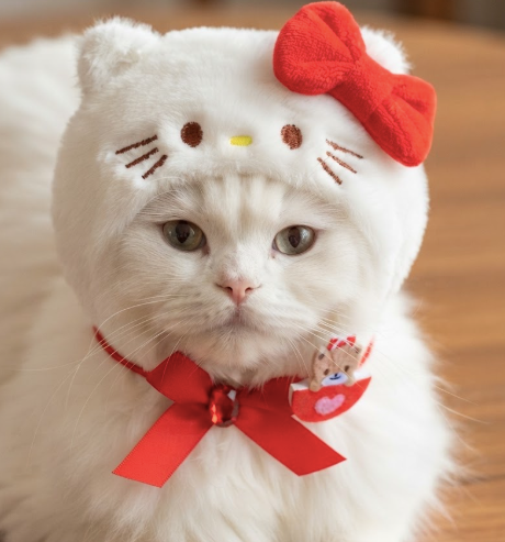 kawaii Cat & Doll Hat  kuromi Kitty Cloak or Labubu Festive Paws