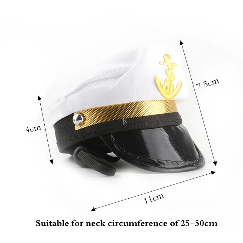 Halloween Pet Cosplay Police, pilot, etc Hat Accessories