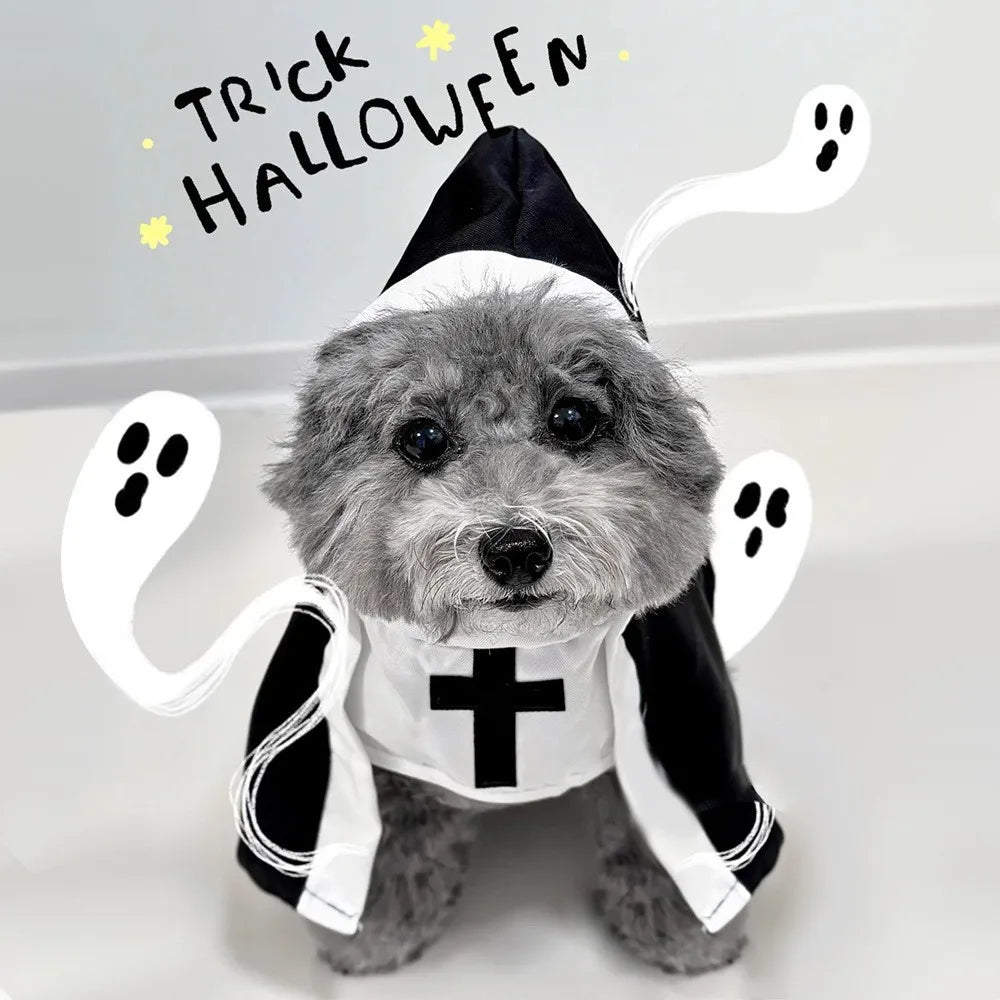 Pet Nun Costume with Cross Halloween