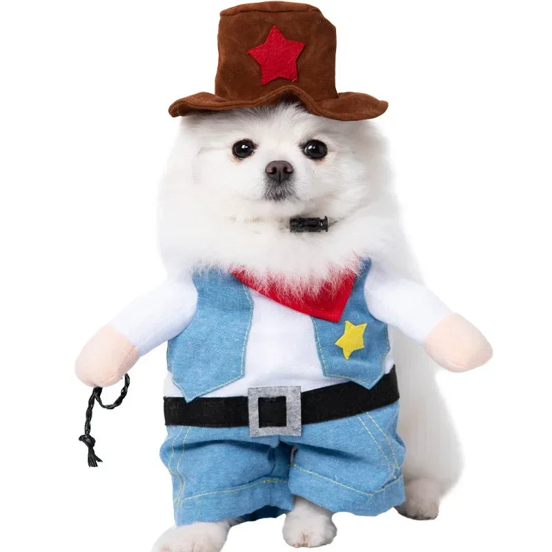 Halloween Pet Dog Clothes Transformed Pet Apparel and Wig for Holiday Party Pet Supplies Funny Bloody Doll With Knife Dog Costum Festive Paws