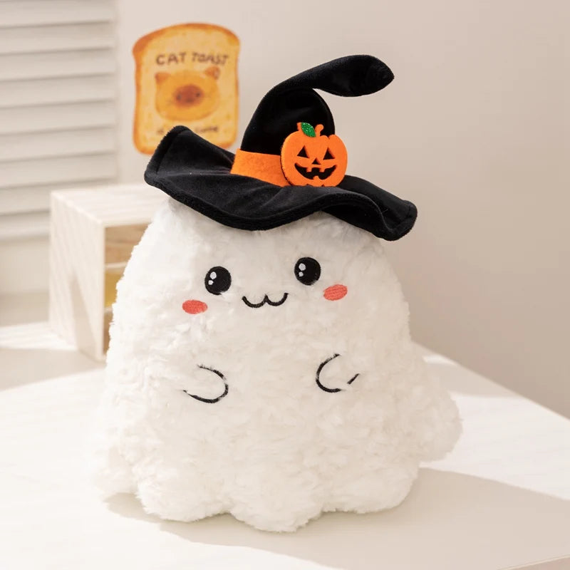 Fun Cute Halloween Orange Pumpkin Plush Toy Pillow Bat Ghost House Vampire Plush Toy Home Decoration Gift For Children Festive Paws