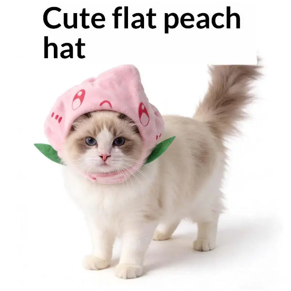 Peach anime Cat Hat Festive Paws