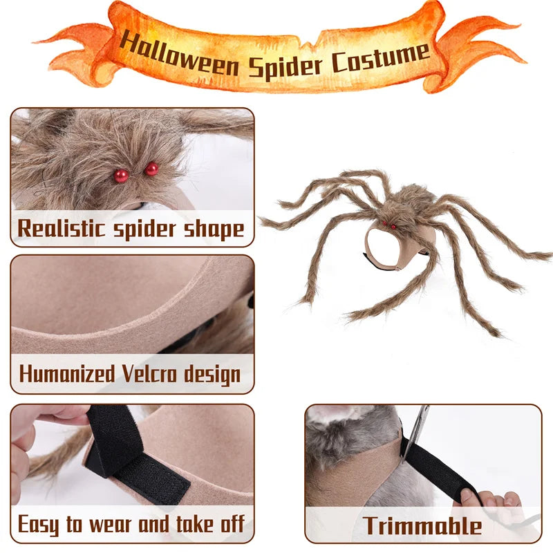 Halloween Dog Cat Clothes Pet Cosplay Funny Spider Costume Halloween Party Costumes for Small Medium Dog Cat Costumes ropa para Festive Paws