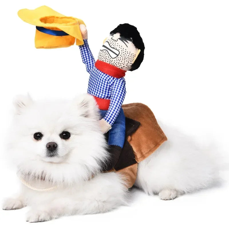 Halloween Pet Dog Clothes Transformed Pet Apparel and Wig for Holiday Party Pet Supplies Funny Bloody Doll With Knife Dog Costum Festive Paws