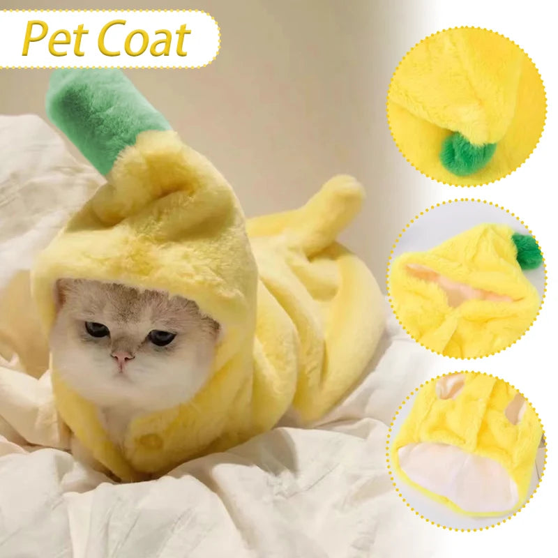 Hooded Banana Costume Dog / Cat