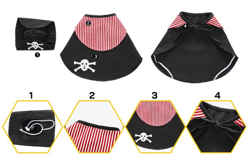 Halloween Christmas Outfits for Small Medium Dogs Cosplay Prince Fancy Yorkshire Cat Clothing Witch Cloak Butterfly Puppy Dress Festive Paws