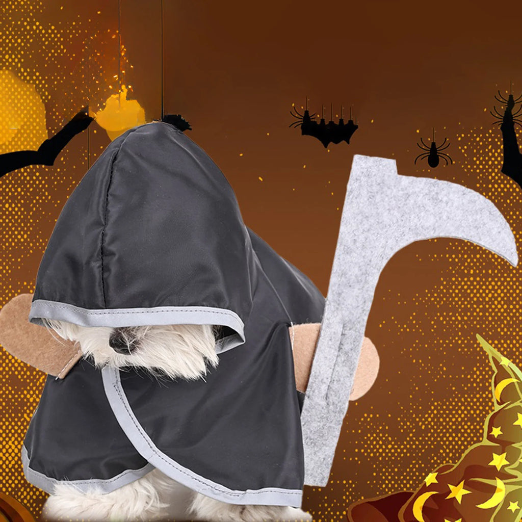 Cat Grim Reaper Cloak Halloween Costume Small Dogs Cat Costumes Cape Puppy Festival Cute Costume Outfits Halloween Poncho Festive Paws