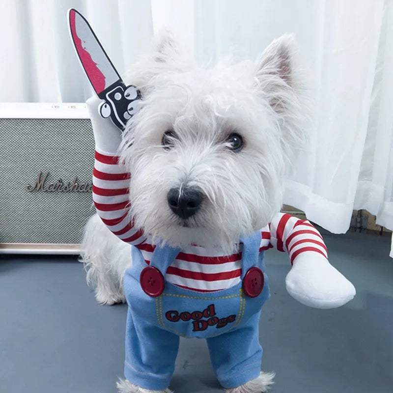 Funny Pet Dog Cosplay Clothes Novelty Puppy Halloween Costumes Sweatshirt Christmas Festival Party Outfit Pet Dress Dog Coat Festive Paws